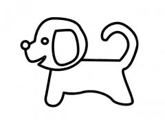 手绘可爱小狗简笔画图片