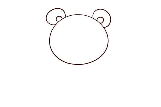 卡通熊猫简笔画