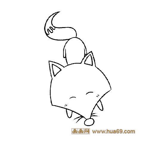 动物简笔画:可爱的小狐狸