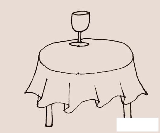 餐桌简笔画