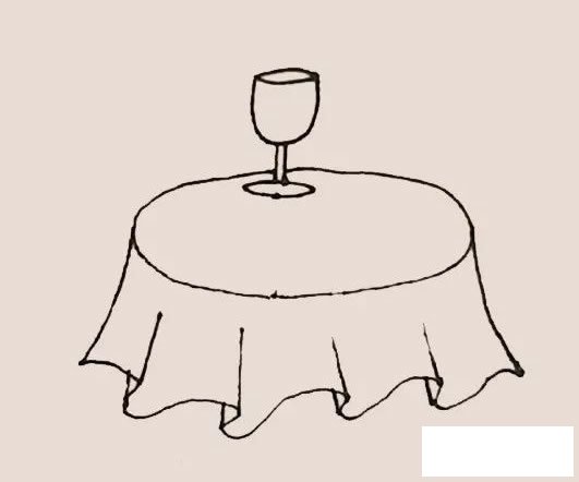 餐桌简笔画