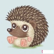卡通动物简笔画,可爱的小刺猬