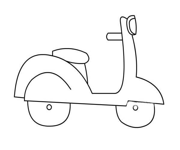 摩托车简笔画