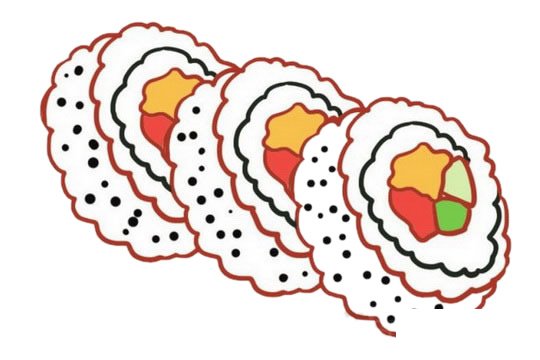 寿司简笔画图片