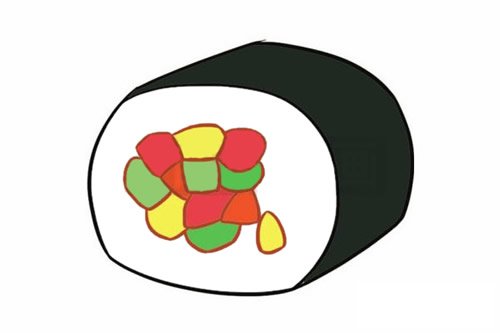 寿司简笔画图片