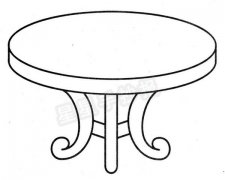 圆桌简笔画