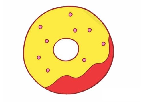甜甜圈简笔画图片