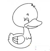 睡觉的小鸭子简笔画