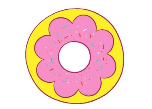 甜甜圈简笔画图片