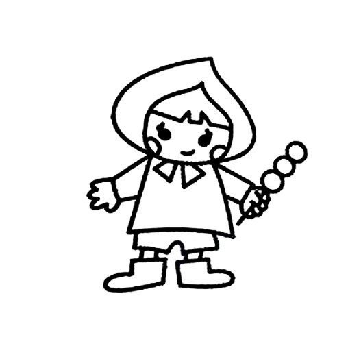 小孩拿糖葫芦的简笔画图片大全