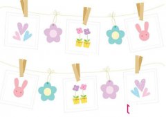 儿童卡通植物简笔画,彩色可爱小花简笔画