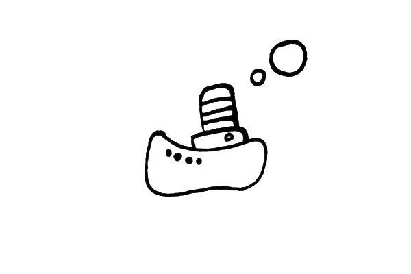 轮船简笔画步骤图