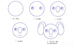 彩色树袋熊简笔画画法_怎么画彩色树袋熊的简笔