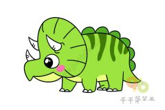 三角龙儿童亲子简笔画