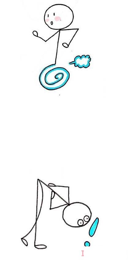 火柴人的画法简笔画教程简单好看