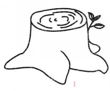 被砍伐的树桩简笔画怎么画简单好看