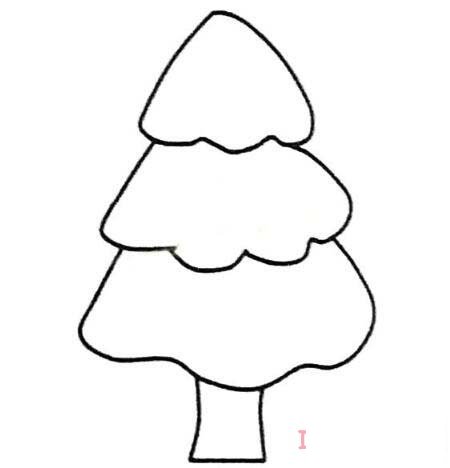 幼儿简笔画卡通松树的画法简单易学