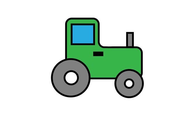 拖拉机简笔画