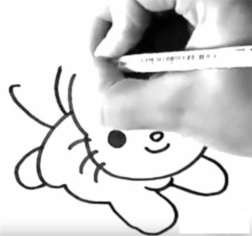 可爱的小猫简笔画步骤图解