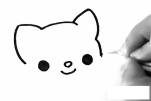 可爱的小猫简笔画步骤图解