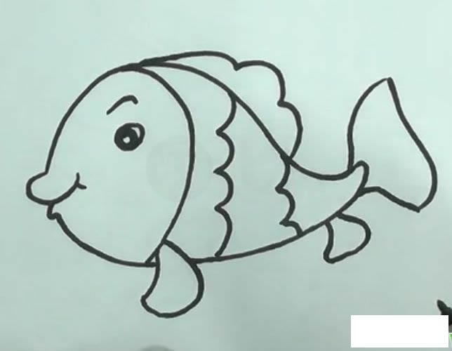 可爱小金鱼简笔画彩色图片
