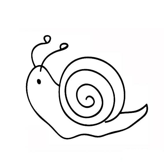 小蜗牛的简易画法