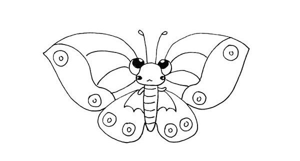 蝴蝶简笔画画法步骤图