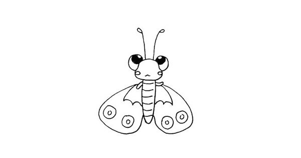 蝴蝶简笔画画法步骤图