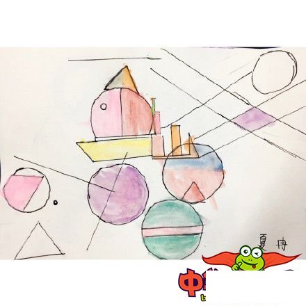 儿童画图片简单又漂亮,遇见康定斯基