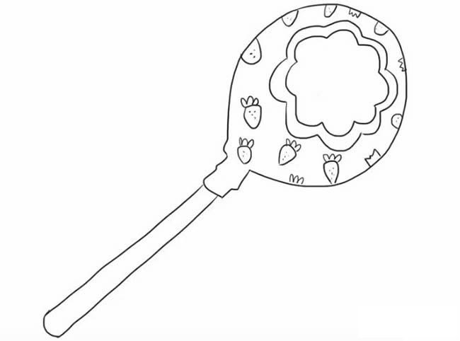 草莓棒棒糖简笔画教程