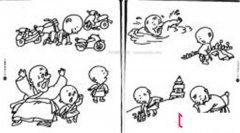 人物加笔画老和尚和小和尚组图