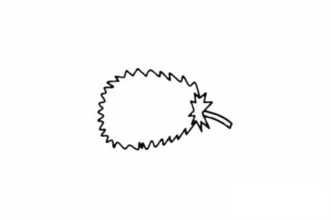 榴莲简笔画图片