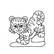 少儿学画一只满身斑纹的小老虎