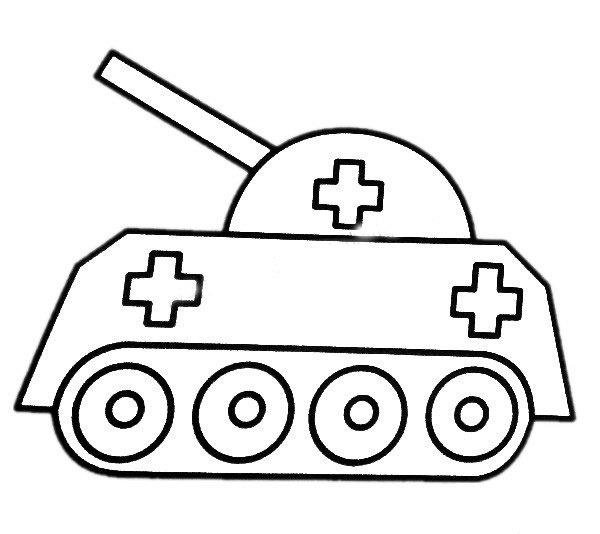 坦克简笔画图片