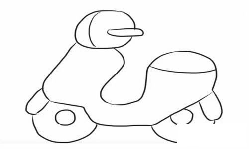 摩托车怎么画简笔画
