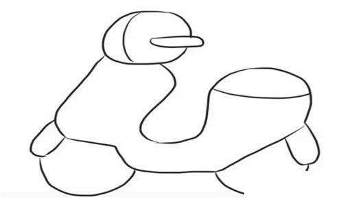 摩托车怎么画简笔画