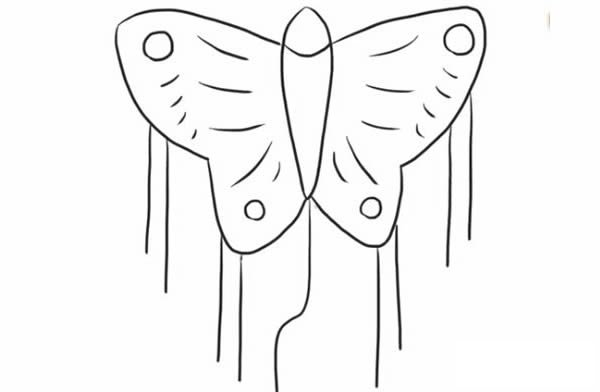 蝴蝶风筝简笔画步骤教程