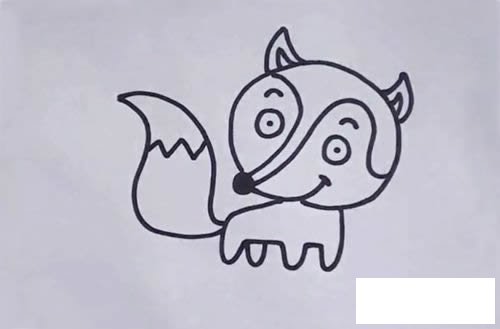 狐狸简笔画步骤图