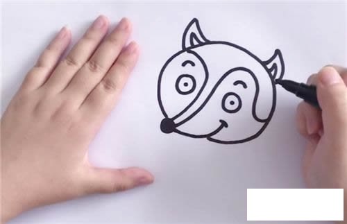 狐狸简笔画步骤图