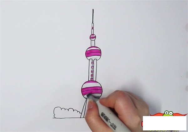 上海东方明珠简笔画