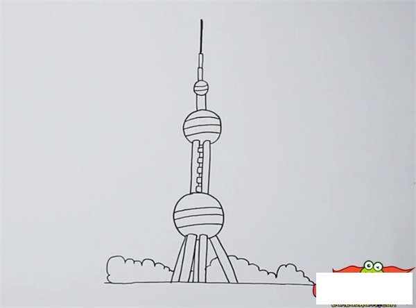 上海东方明珠简笔画
