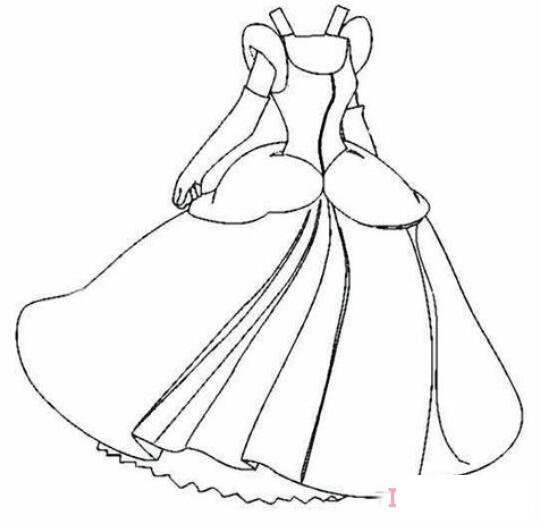 晚礼服怎么画好看 晚礼服简笔画图片