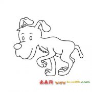 玩耍的小狗│简笔画2