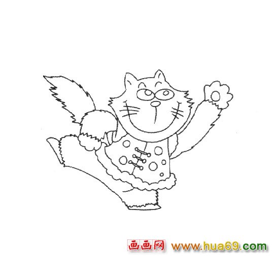 猫咪简笔画：多才多艺3