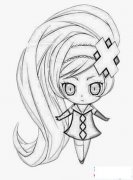 q版美少女简笔画图片