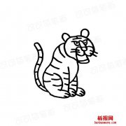 森林之王老虎的画法