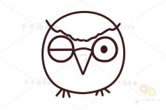 猫头鹰简笔画 亲子绘画