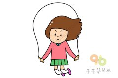 萌小妹的日常生活 户外运动的萌小妹简笔画