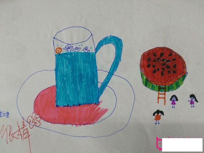 简单的儿童画图片，大人国与小人国