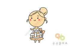 苹果派女孩简笔画 独特的香味